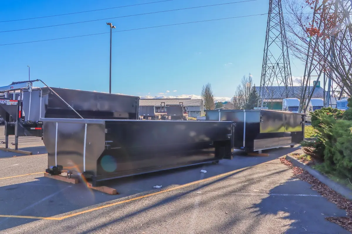 Roll-off dumpster ready for waste disposal at job site for Construction Dumpster Rental in El Rio
